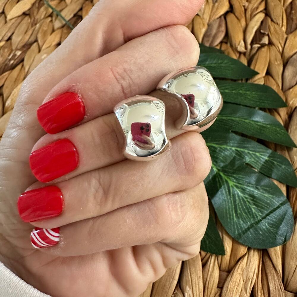 BOGO FREE SILVER CHUNKY HUGGIE MONET EARRINGS